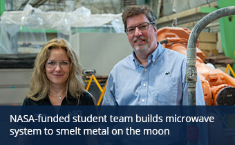 NASA-funded student team builds microwave system to smelt metal on the moon