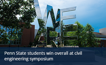 Penn State students win overall at civil engineering symposium 