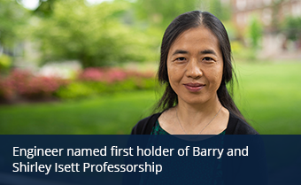 Engineer named first holder of Barry and Shirley Isett Professorship