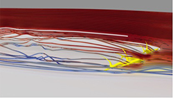Streamlines showing flow structure