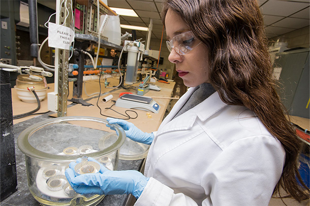 person works in a lab